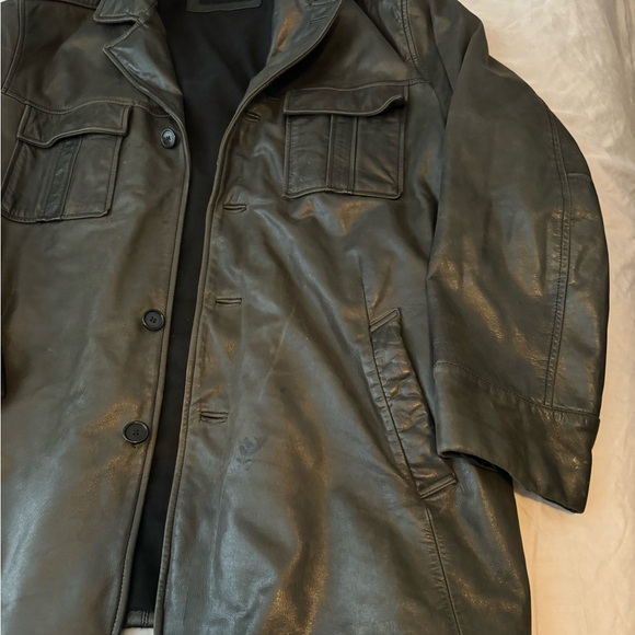 VINTAGE KENNETH COLE (New York) GENUINE LEATHER COAT. Size XL - Picture 7 of 14